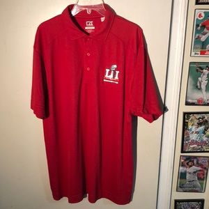 NFL Super Bowl LI Polo Shirt Patriots Champions Brady MVP Greatest Comeback OT M